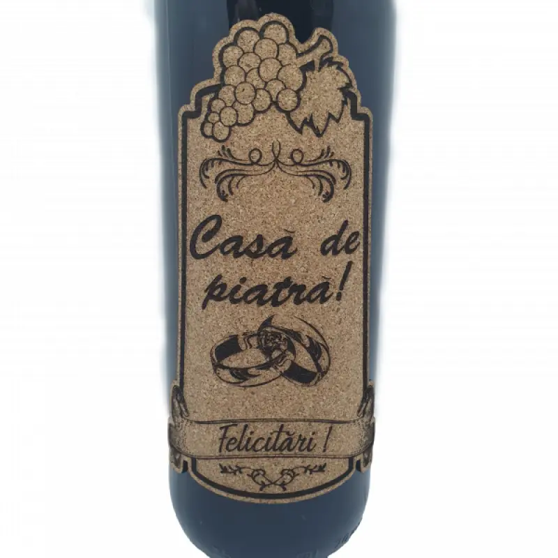 Casa de piatra felictari, eticheta pluta cu mesaj