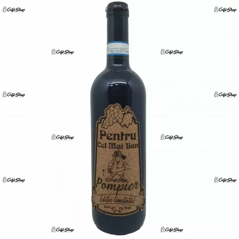 Pentru cel mai bun pompier, editie limitata, vin rosu cabernet sauvignon, demisec, 750ml, 13.5% alcool