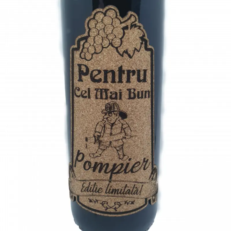 Pentru cel mai bun pompier, eticheta pluta cu mesaj