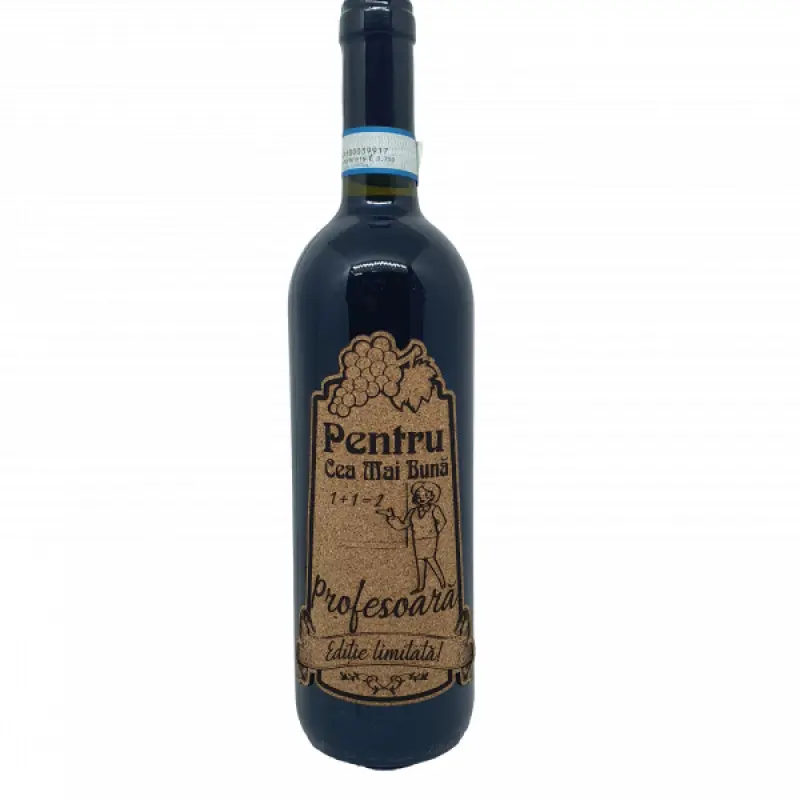 Pentru cea mai buna profesoara, eticheta pluta cu mesaj