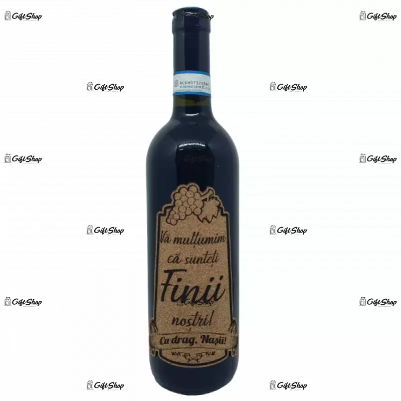 Va multumim ca sunteti finii nostri, editie limitata, vin rosu cabernet sauvignon, demisec, 750ml, 13.5% alcool
