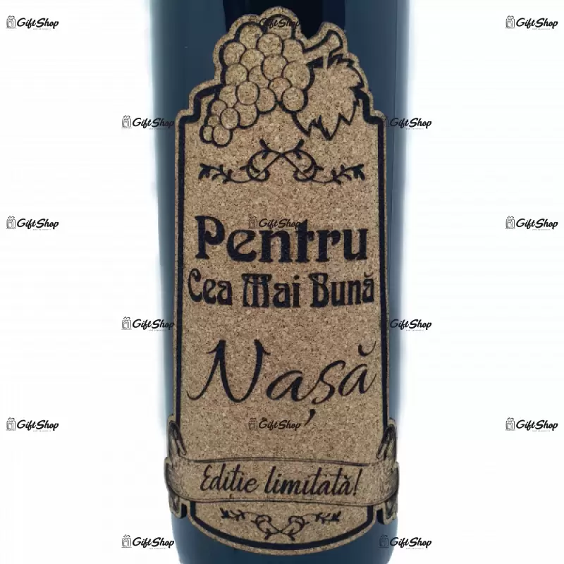 Pentru cea mai buna nasa, editie limitata, vin rosu cabernet sauvignon, demisec, 750ml, 13.5% alcool
