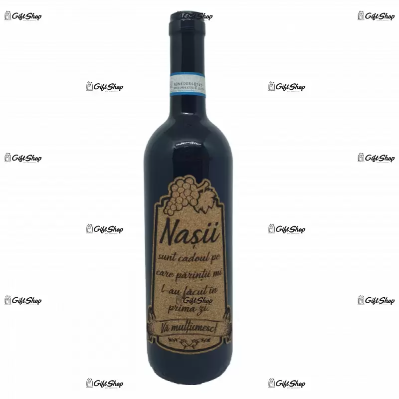Nasii sunt cadoul, editie limitata, vin rosu cabernet sauvignon, demisec, 750ml, 13.5% alcool