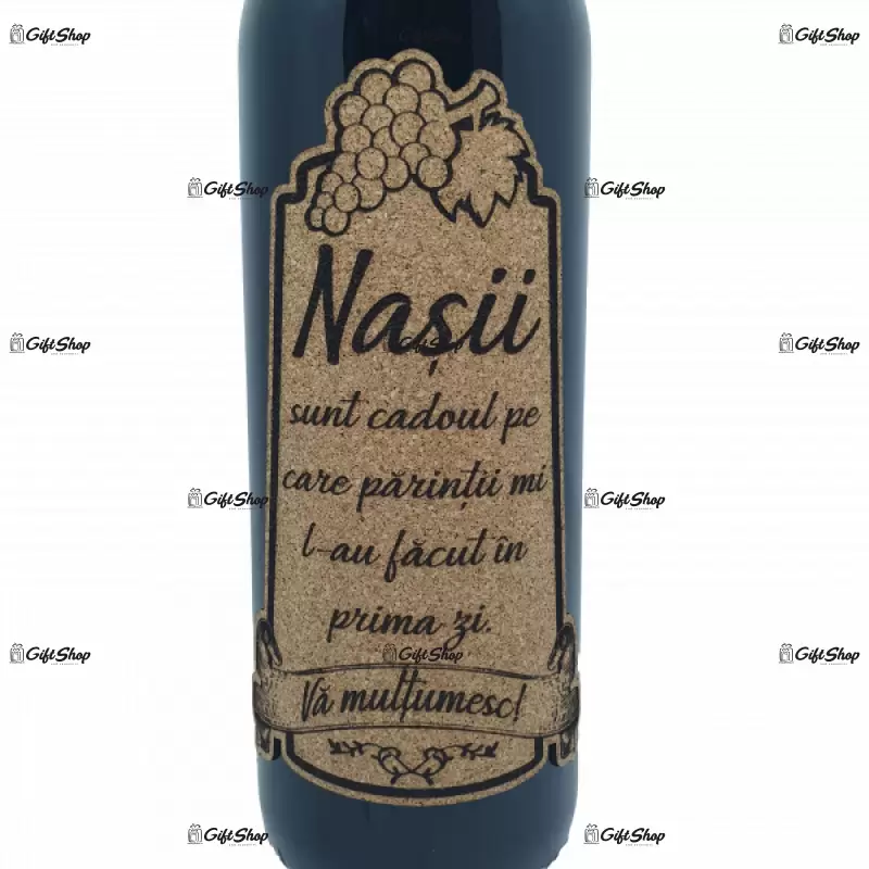 Nasii sunt cadoul, editie limitata, vin rosu cabernet sauvignon, demisec, 750ml, 13.5% alcool