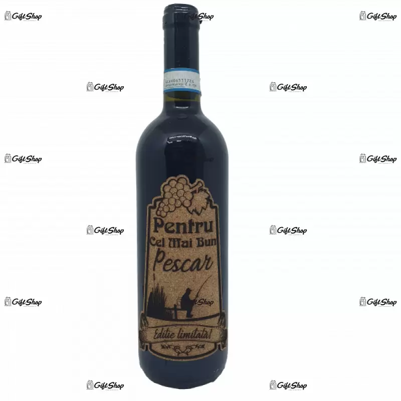 Pentru cel mai bun pescar, model 3, editie limitata, vin rosu cabernet sauvignon, demisec, 750ml, 13.5% alcool