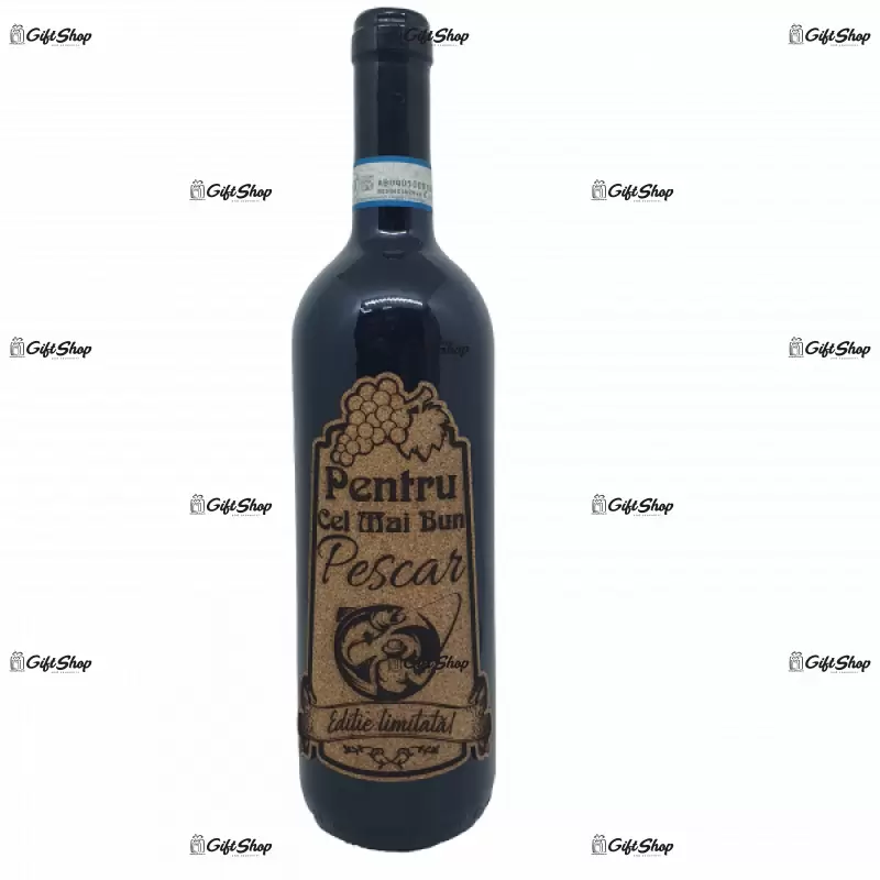 Pentru cel mai bun pescar, model 1, editie limitata, vin rosu cabernet sauvignon, demisec, 750ml, 13.5% alcool