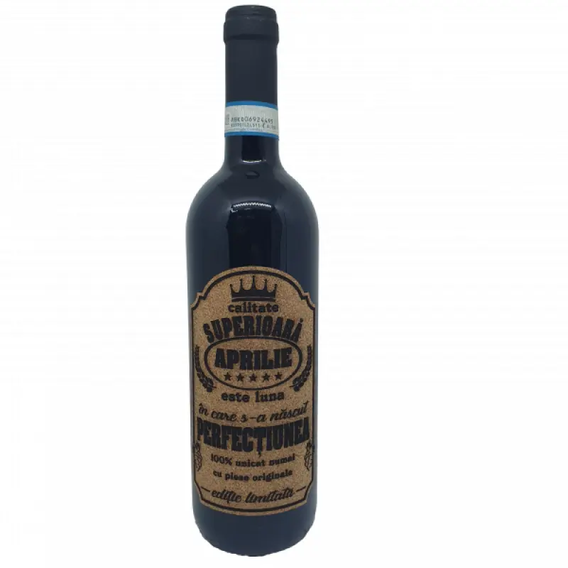 Aprilie este luna in care s-a nascut perfectiunea, eticheta pluta cu mesaj