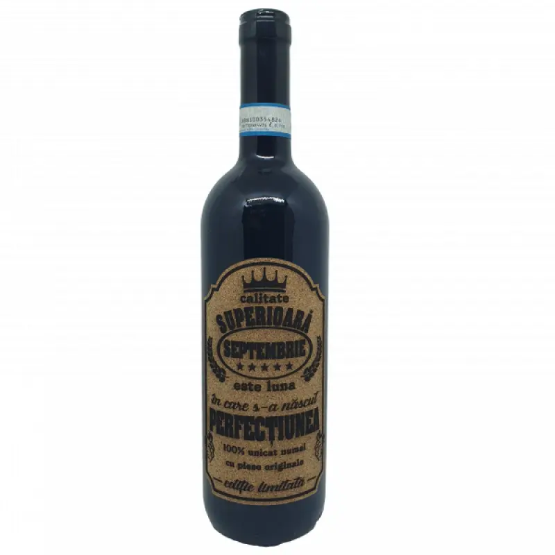 Septembrie este luna in care s-a nascut perfectiunea, eticheta pluta cu mesaj