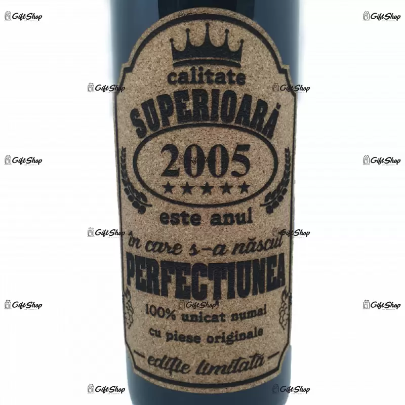 2005 este anul in care s-a nascut perfectiunea, editie limitata, vin rosu cabernet sauvignon, demisec, 750ml, 13.5% alcool