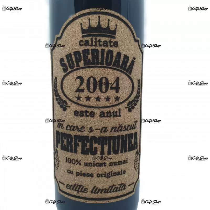 2004 este anul in care s-a nascut perfectiunea, editie limitata, vin rosu cabernet sauvignon, demisec, 750ml, 13.5% alcool