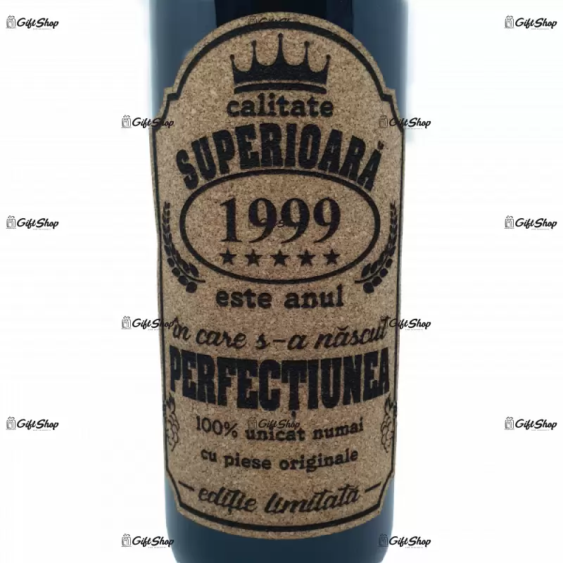 1999 este anul in care s-a nascut perfectiunea, editie limitata, vin rosu cabernet sauvignon, demisec, 750ml, 13.5% alcool
