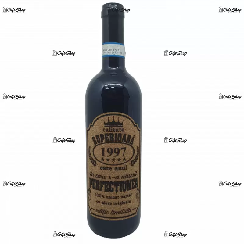 1997 este anul in care s-a nascut perfectiunea, editie limitata, vin rosu cabernet sauvignon, demisec, 750ml, 13.5% alcool