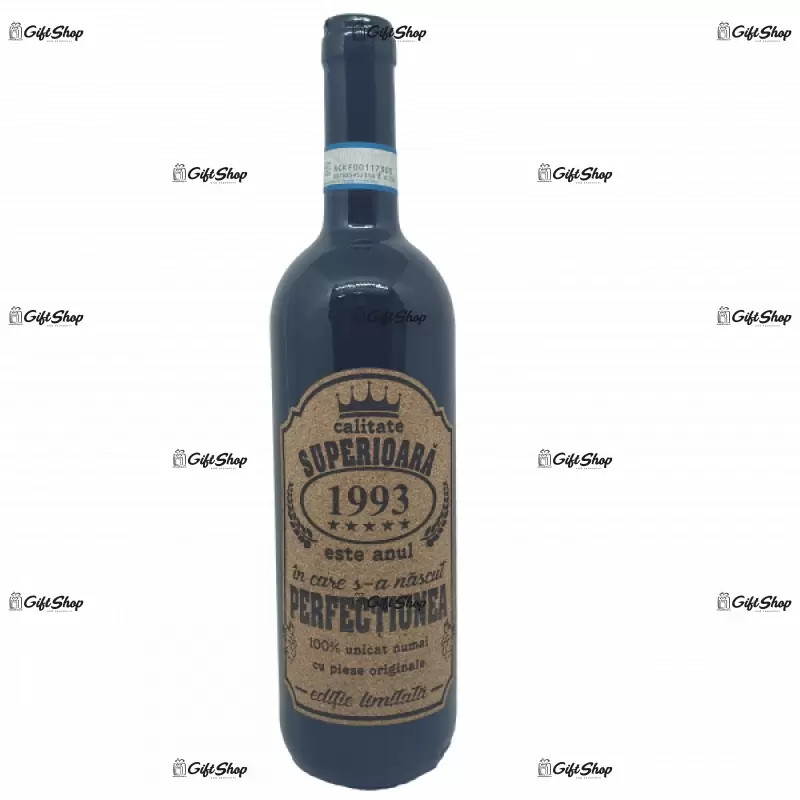 1993 este anul in care s-a nascut perfectiunea, editie limitata, vin rosu cabernet sauvignon, demisec, 750ml, 13.5% alcool