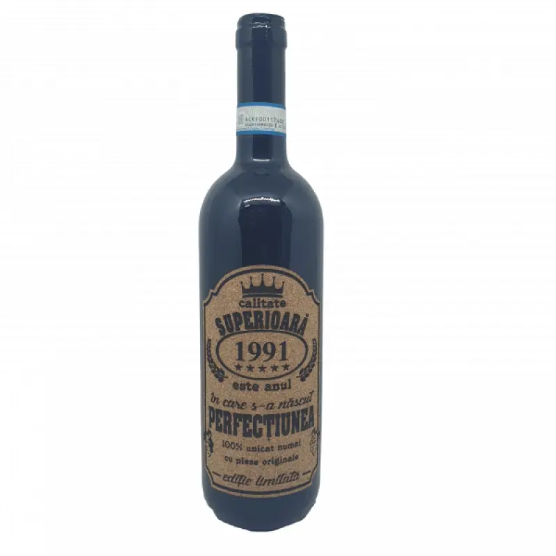 1991 este anul in care s-a nascut perfectiunea, eticheta pluta cu mesaj