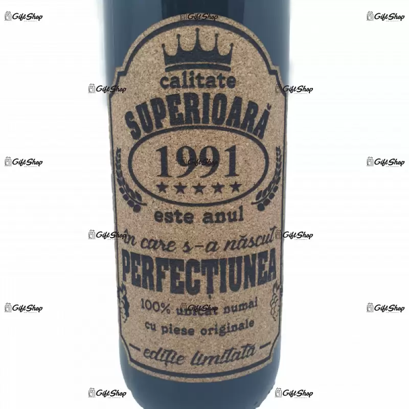 1991 este anul in care s-a nascut perfectiunea, editie limitata, vin rosu cabernet sauvignon, demisec, 750ml, 13.5% alcool