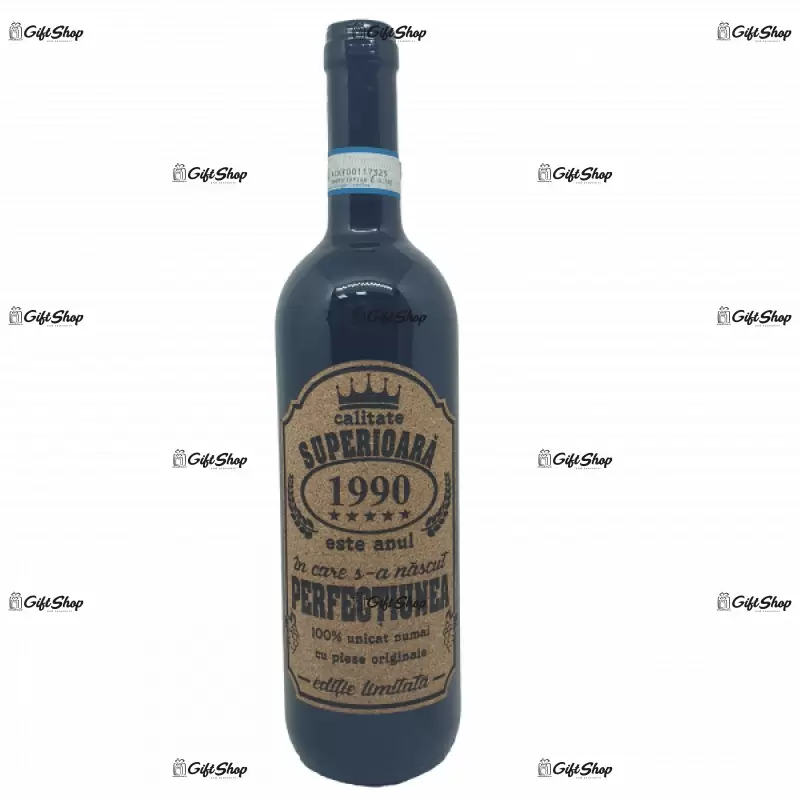 1990 este anul in care s-a nascut perfectiunea, editie limitata, vin rosu cabernet sauvignon, demisec, 750ml, 13.5% alcool