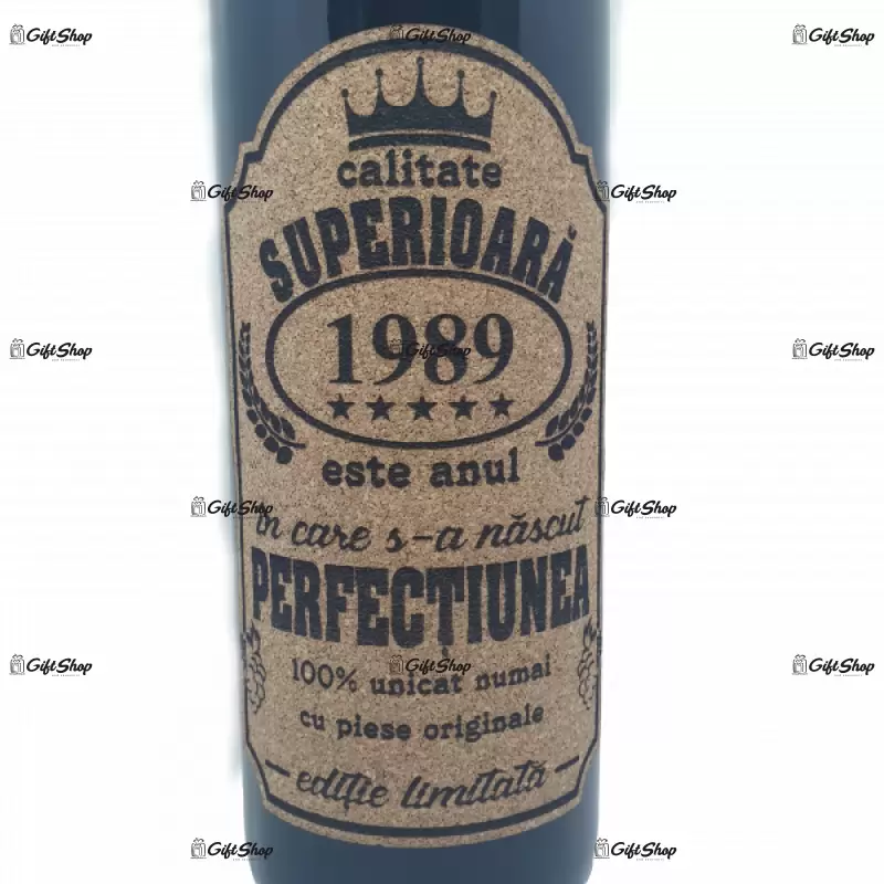 1989 este anul in care s-a nascut perfectiunea, editie limitata, vin rosu cabernet sauvignon, demisec, 750ml, 13.5% alcool