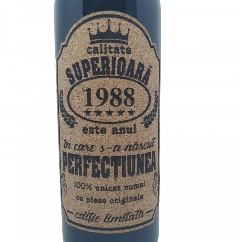 1988 este anul in care s-a nascut perfectiunea, eticheta pluta cu mesaj
