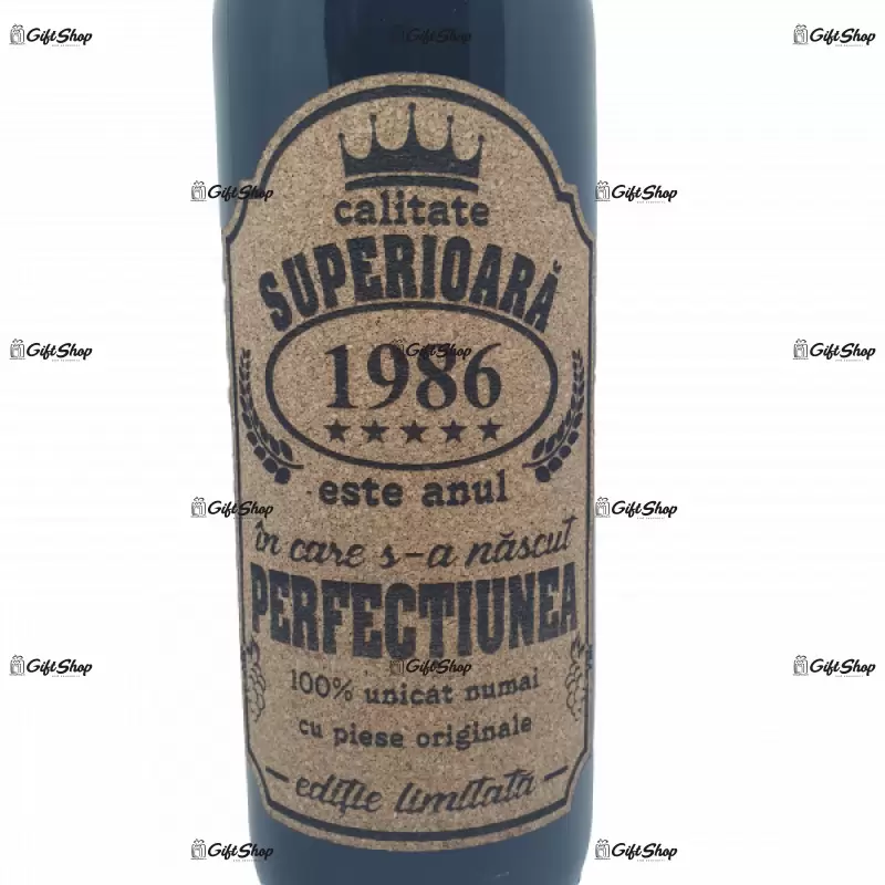 1986 este anul in care s-a nascut perfectiunea, editie limitata, vin rosu cabernet sauvignon, demisec, 750ml, 13.5% alcool