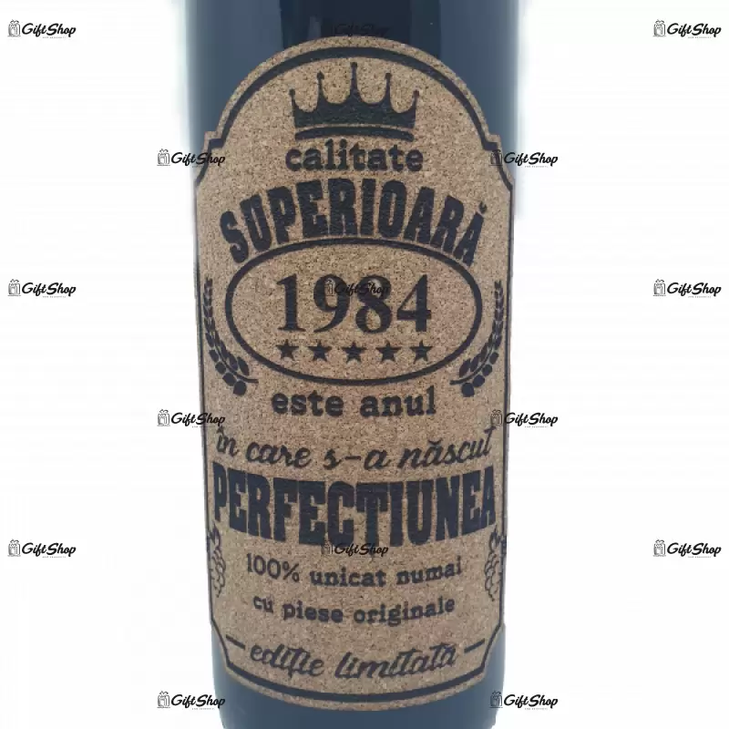 1984 este anul in care s-a nascut perfectiunea, editie limitata, vin rosu cabernet sauvignon, demisec, 750ml, 13.5% alcool