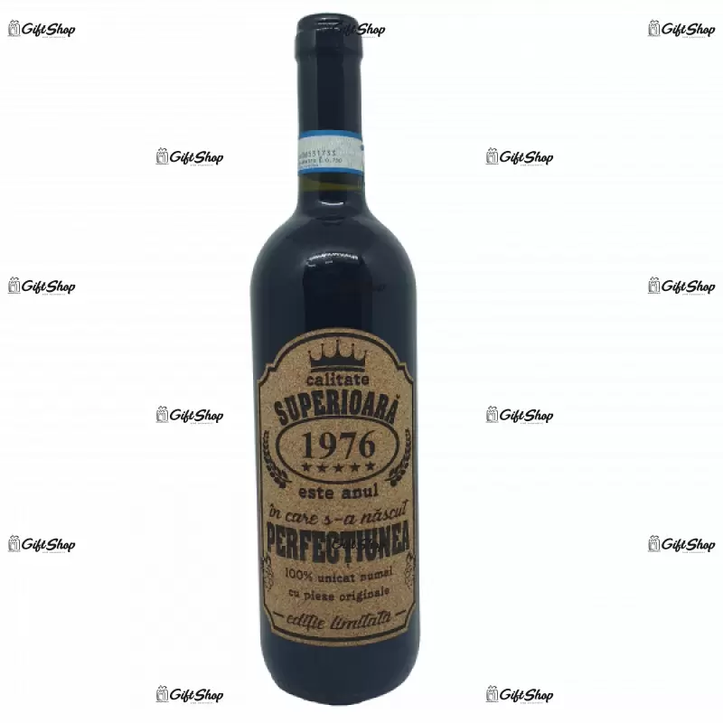 1976 este anul in care s-a nascut perfectiunea, editie limitata, vin rosu cabernet sauvignon, demisec, 750ml, 13.5% alcool