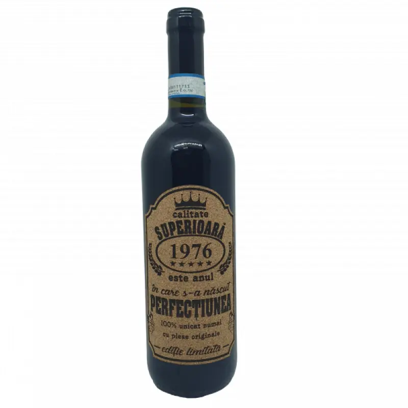 1976 este anul in care s-a nascut perfectiunea, eticheta pluta cu mesaj