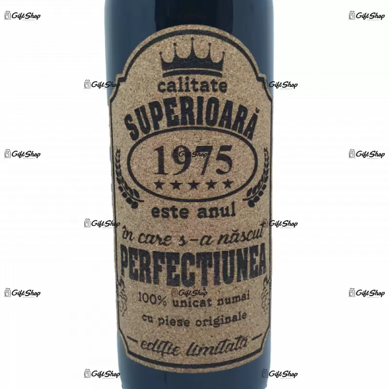 1975 este anul in care s-a nascut perfectiunea, editie limitata, vin rosu cabernet sauvignon, demisec, 750ml, 13.5% alcool