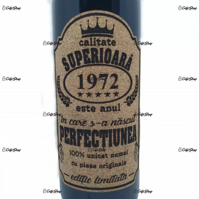 1972 este anul in care s-a nascut perfectiunea, editie limitata, vin rosu cabernet sauvignon, demisec, 750ml, 13.5% alcool