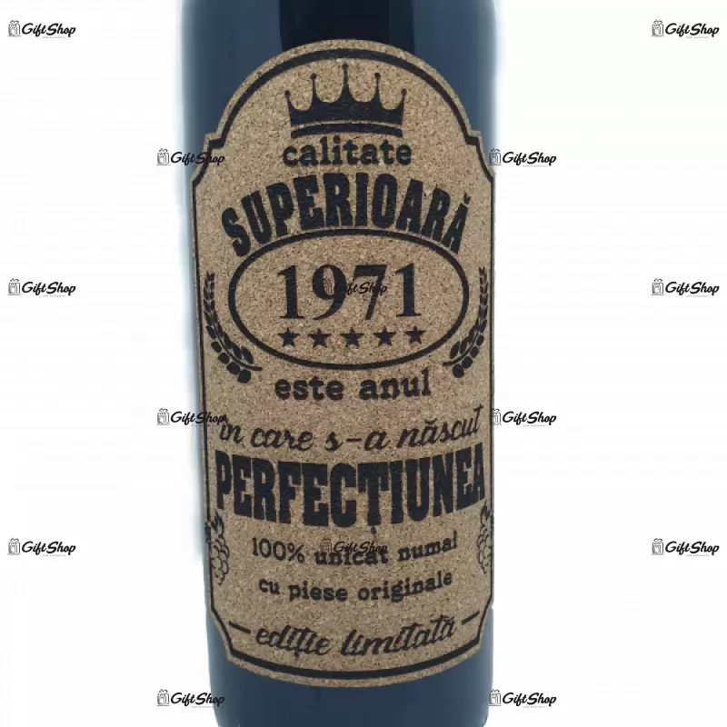 1971 este anul in care s-a nascut perfectiunea, editie limitata, vin rosu cabernet sauvignon, demisec, 750ml, 13.5% alcool