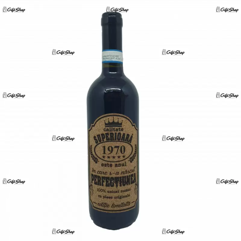 1970 este anul in care s-a nascut perfectiunea, editie limitata, vin rosu cabernet sauvignon, demisec, 750ml, 13.5% alcool