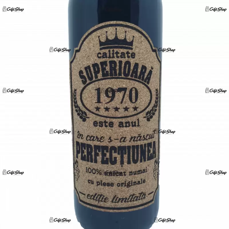 1970 este anul in care s-a nascut perfectiunea, editie limitata, vin rosu cabernet sauvignon, demisec, 750ml, 13.5% alcool
