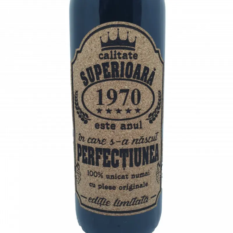 1970 este anul in care s-a nascut perfectiunea, eticheta pluta cu mesaj