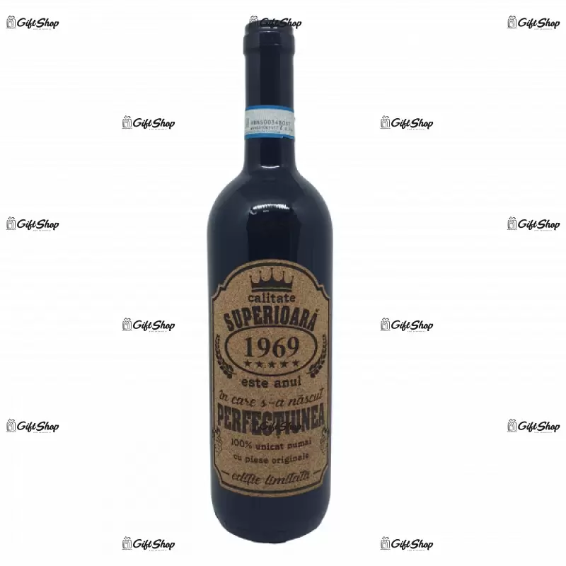 1969 este anul in care s-a nascut perfectiunea, editie limitata, vin rosu cabernet sauvignon, demisec, 750ml, 13.5% alcool
