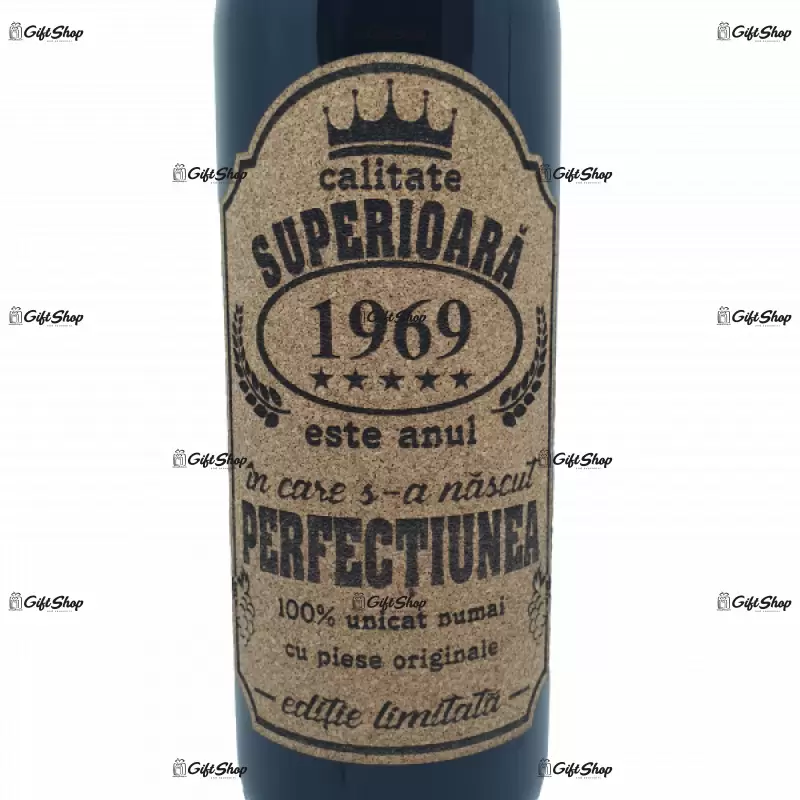 1969 este anul in care s-a nascut perfectiunea, editie limitata, vin rosu cabernet sauvignon, demisec, 750ml, 13.5% alcool