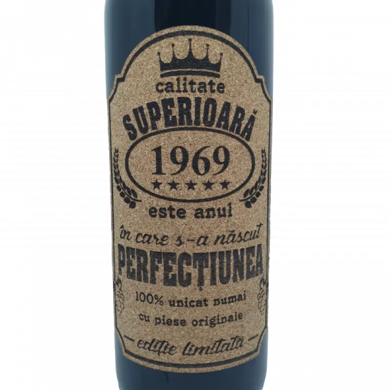 1969 este anul in care s-a nascut perfectiunea, eticheta pluta cu mesaj