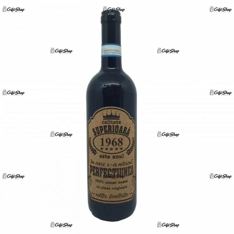 1968 este anul in care s-a nascut perfectiunea, editie limitata, vin rosu cabernet sauvignon, demisec, 750ml, 13.5% alcool