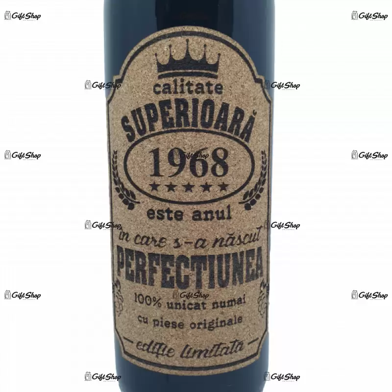 1968 este anul in care s-a nascut perfectiunea, editie limitata, vin rosu cabernet sauvignon, demisec, 750ml, 13.5% alcool