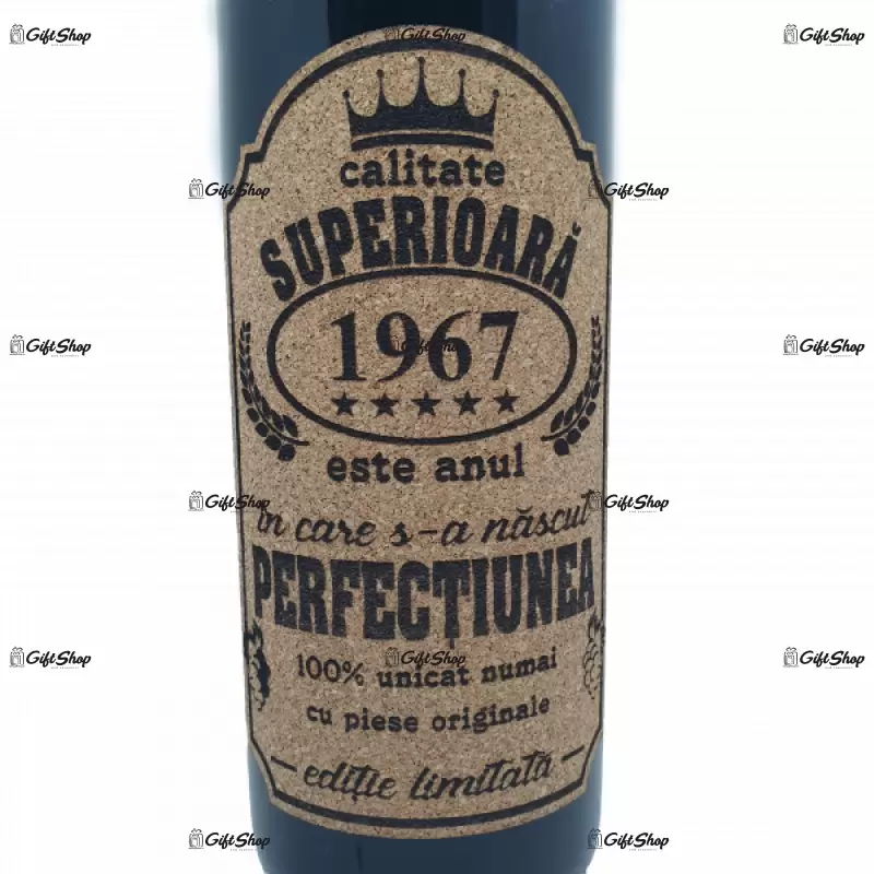 1967 este anul in care s-a nascut perfectiunea, editie limitata, vin rosu cabernet sauvignon, demisec, 750ml, 13.5% alcool