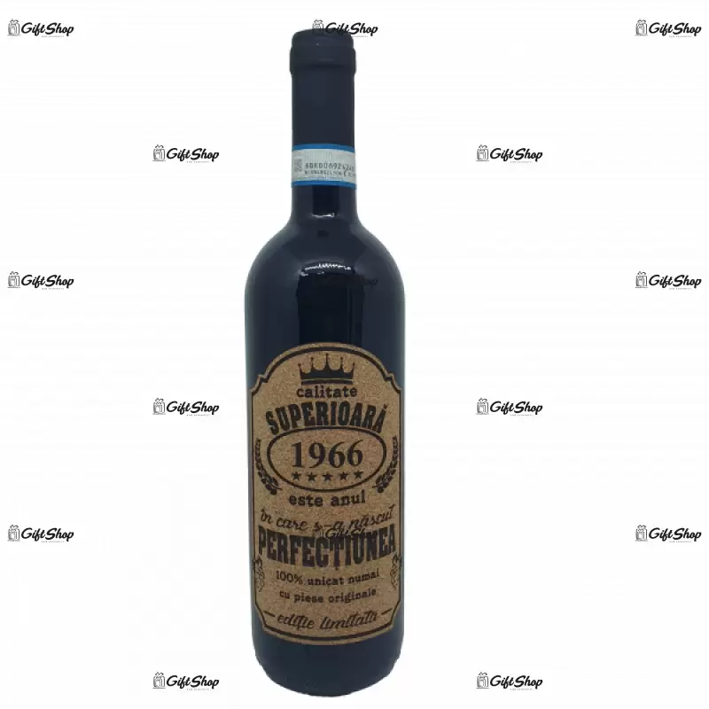 1966 este anul in care s-a nascut perfectiunea, editie limitata, vin rosu cabernet sauvignon, demisec, 750ml, 13.5% alcool