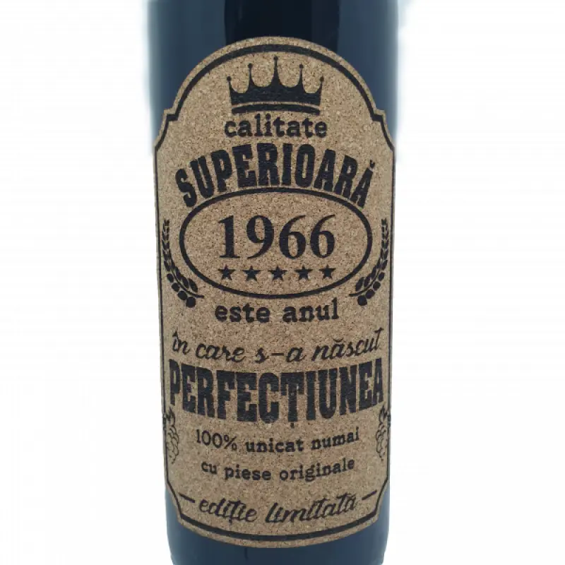 1966 este anul in care s-a nascut perfectiunea, eticheta pluta cu mesaj