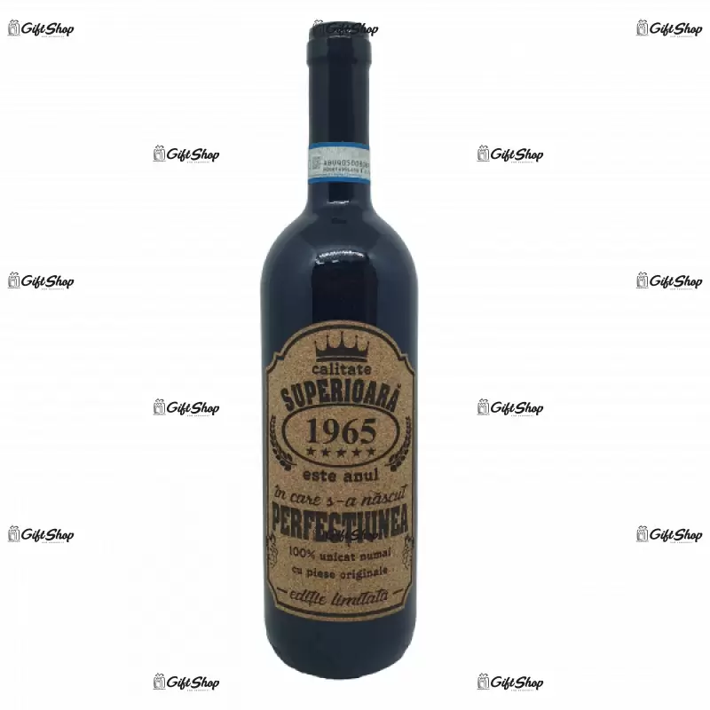 1965 este anul in care s-a nascut perfectiunea, editie limitata, vin rosu cabernet sauvignon, demisec, 750ml, 13.5% alcool