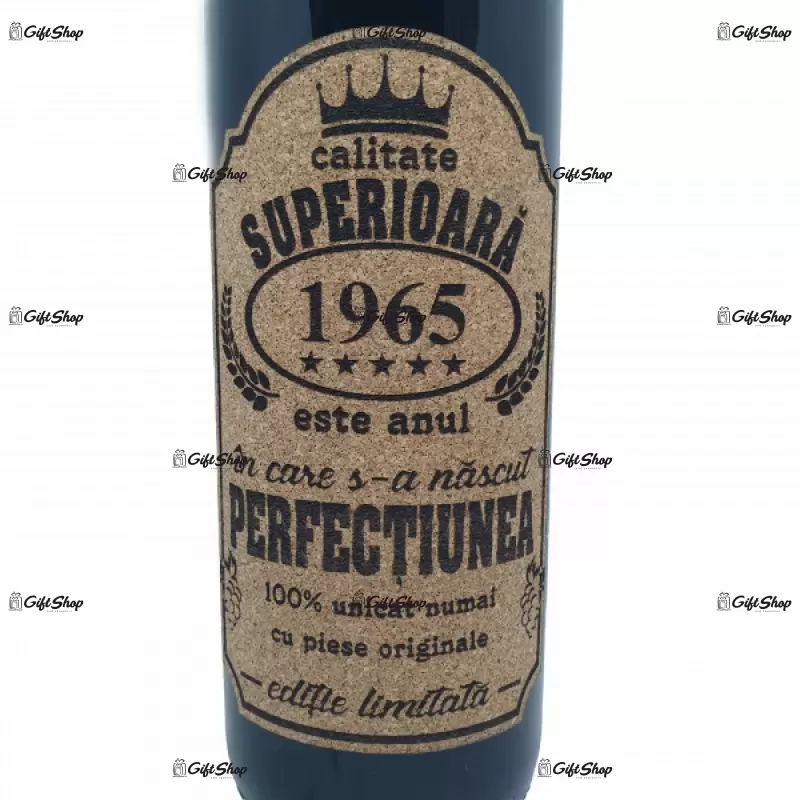 1965 este anul in care s-a nascut perfectiunea, editie limitata, vin rosu cabernet sauvignon, demisec, 750ml, 13.5% alcool