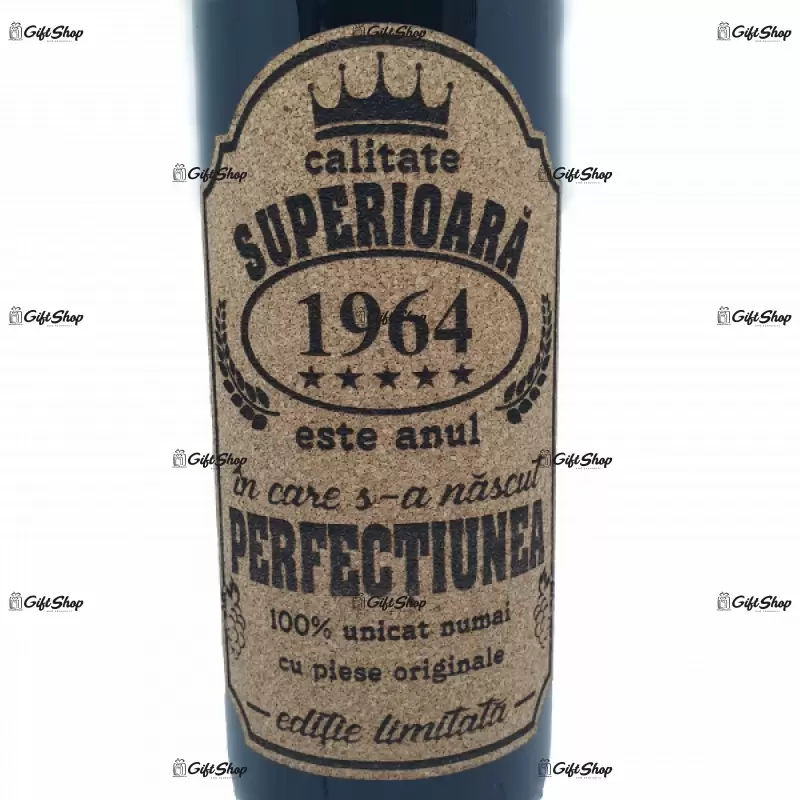 1964 este anul in care s-a nascut perfectiunea, editie limitata, vin rosu cabernet sauvignon, demisec, 750ml, 13.5% alcool