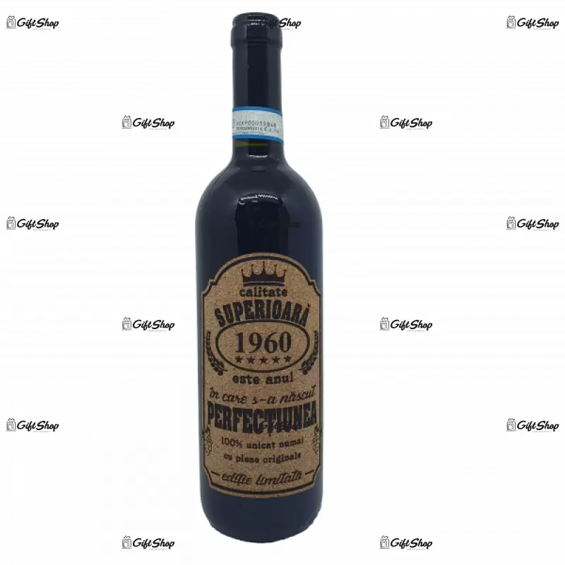 1960 este anul in care s-a nascut perfectiunea, editie limitata, vin rosu cabernet sauvignon, demisec, 750ml, 13.5% alcool