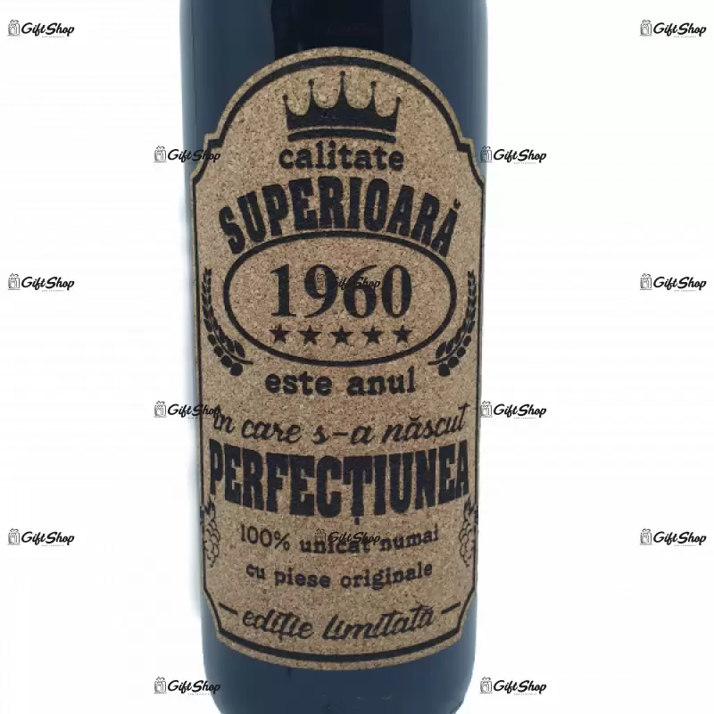 1960 este anul in care s-a nascut perfectiunea, editie limitata, vin rosu cabernet sauvignon, demisec, 750ml, 13.5% alcool