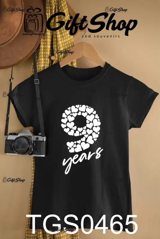 Anul in forma de inimioare, se poate schimba varsta, tricou cu mesaj