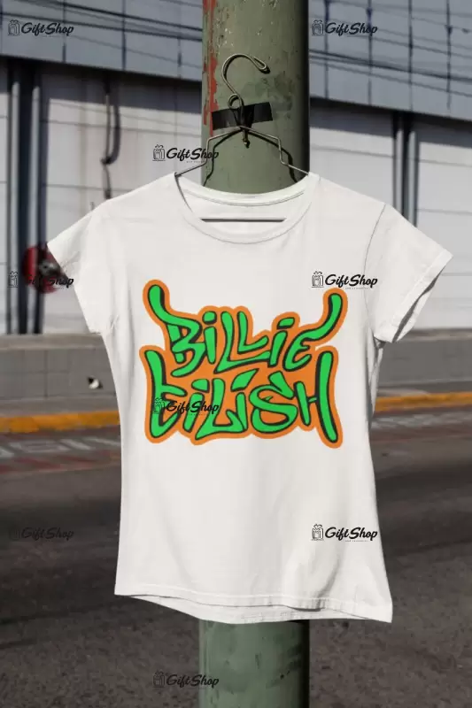 Billies eilish, tricou cu mesaj