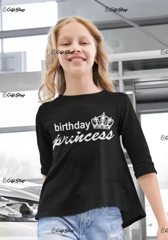 Birthday princess, tricou cu mesaj c