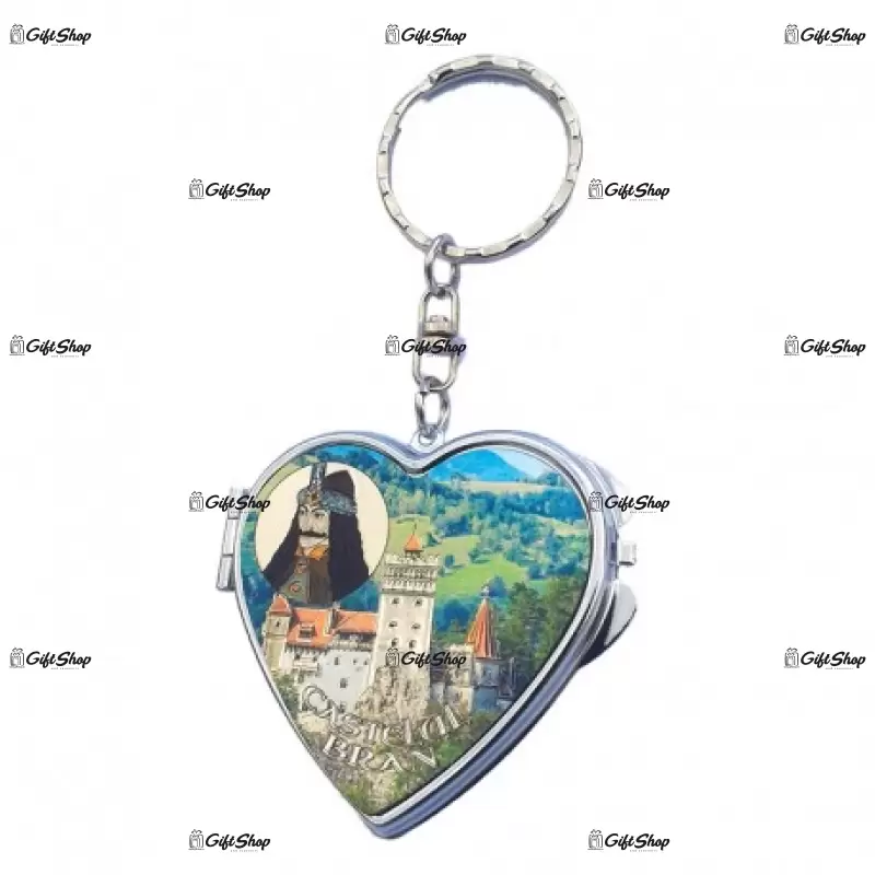 Breloc din metal oglinda castelul bran