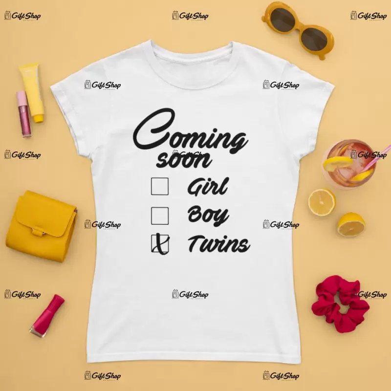 Coming soon, tricou cu mesaj